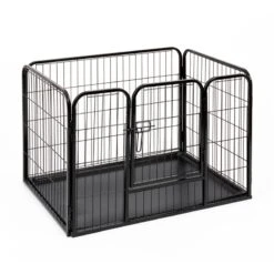 VOSS.pet Welpenauslauf XL Mit Bodenwanne, Welpengitter, Kleintier Freilaufgehege 93x63x63cm