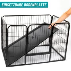 VOSS.pet Welpenauslauf XXL Mit Bodenwanne, Welpengitter, Kleintier Freilaufgehege 108x73x70cm -Optimal Ranchzaun Geschäft 590422 voss pet welpenauslauf xxl einsetzbare bodenplatte