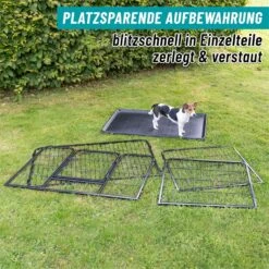 VOSS.pet Welpenauslauf XXL Mit Bodenwanne, Welpengitter, Kleintier Freilaufgehege 108x73x70cm -Optimal Ranchzaun Geschäft 590422 voss pet welpenauslauf xxl platzsparende aufbewahrung