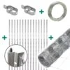 50m VOSS.farming Classic Wildzaun Komplettset 80/5/30 + Z-Profilpfosten + Spanndraht + Drahtspanner -Optimal Ranchzaun Geschäft 689202 wildzaun set