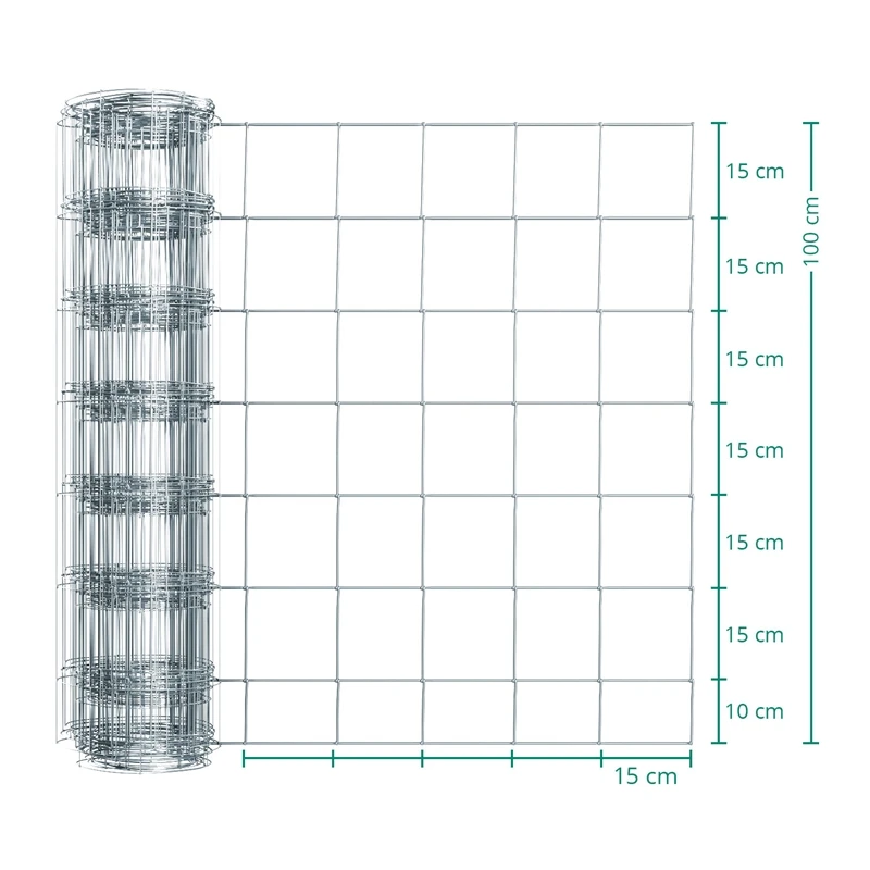 50m VOSS.farming Classic Wildzaun Komplettset 100/8/15 + Z-Profilpfosten + Spanndraht + Drahtspanner 4 50m VOSS.farming Classic Wildzaun Komplettset 100/8/15 + Z-Profilpfosten + Spanndraht + Drahtspanner – Bild 2