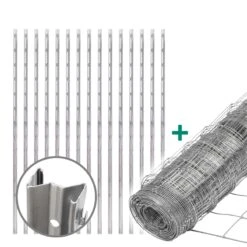 50m VOSS.farming Premium Wildzaun Komplettset 100/8/30 + Z-Profilpfosten