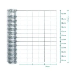 50m VOSS.farming Classic Wildzaun Komplettset 125/13/15 + Z-Profilpfosten -Optimal Ranchzaun Geschäft 68950 voss farming wildzaun verzinkt 125cm 50m 2