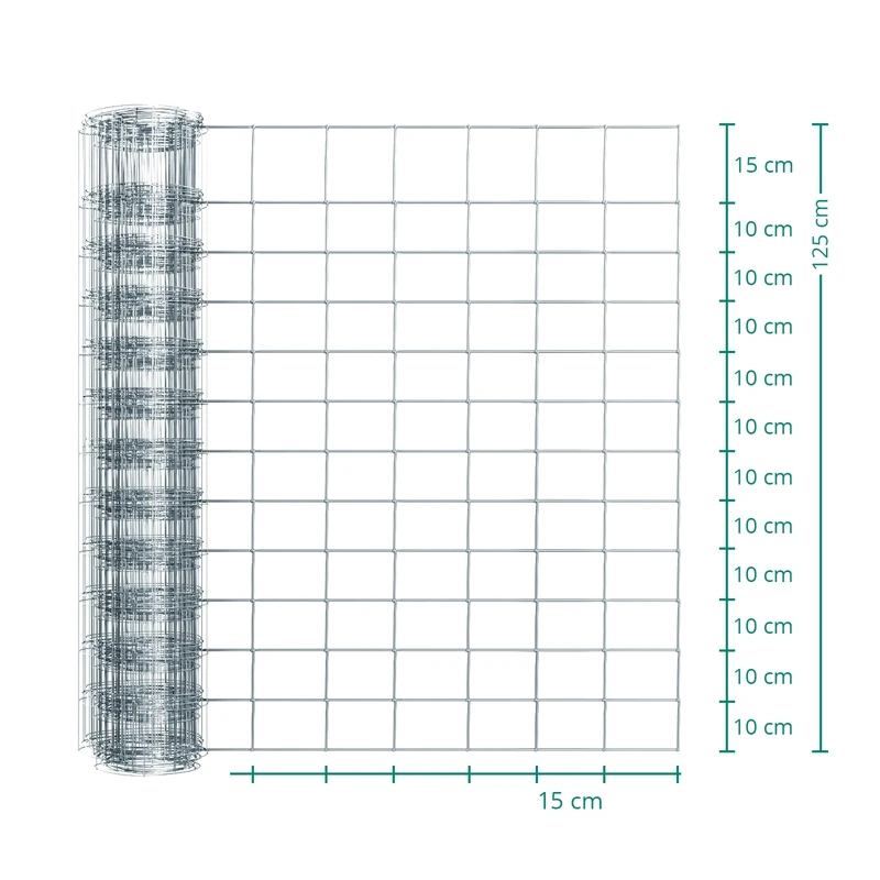 50m VOSS.farming Classic Wildzaun Komplettset 125/13/15 + Z-Profilpfosten + Spanndraht + Drahtspanne 4 50m VOSS.farming Classic Wildzaun Komplettset 125/13/15 + Z-Profilpfosten + Spanndraht + Drahtspanne – Bild 2