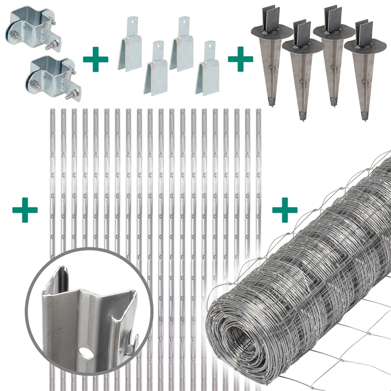 50m VOSS.farming Premium Wildzaun Komplettset 125/13/15 + Z-Profilpfosten + Schellen + Kappen + Erdt 3 50m VOSS.farming Premium Wildzaun Komplettset 125/13/15 + Z-Profilpfosten + Schellen + Kappen + Erdt