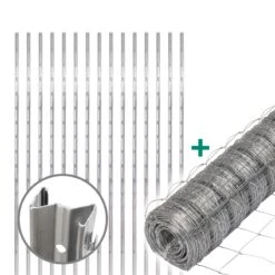 50m VOSS.farming Classic Wildzaun Komplettset 150/13/15 + Z-Profilpfosten