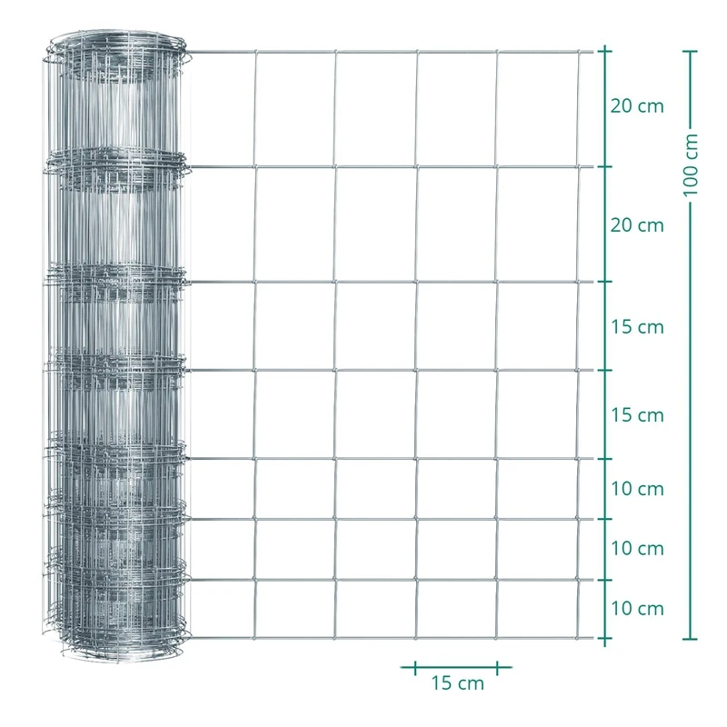 50m VOSS.farming Premium Plus Wildzaun Komplettset 100/8/15 + Z-Profilpfosten + Schellen + Kappen + 4 50m VOSS.farming Premium Plus Wildzaun Komplettset 100/8/15 + Z-Profilpfosten + Schellen + Kappen + – Bild 2