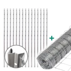 50m VOSS.farming Premium Plus Wildzaun Komplettset 100/8/15 + Z-Profilpfosten