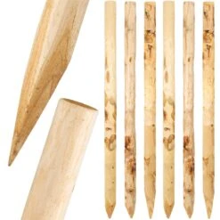 150x VOSS.farming Akazien-Pfähle Naturbelassen, Entrindet, Holzpfahl, 200cm, Ø 6-8cm