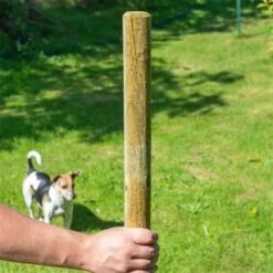 8x VOSS.farming Holzpfähle Rund, Zaunpfahl Holz, Kesseldruckimprägniert Klasse 4, 150cm X 50mm -Optimal Ranchzaun Geschäft 69490 voss farming stabile holzpfaehle rund 2