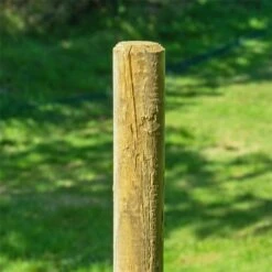 8x VOSS.farming Holzpfähle Rund, Zaunpfahl Holz, Kesseldruckimprägniert Klasse 4, 150cm X 50mm -Optimal Ranchzaun Geschäft 69490 voss farming stabiler holzpfahl rund