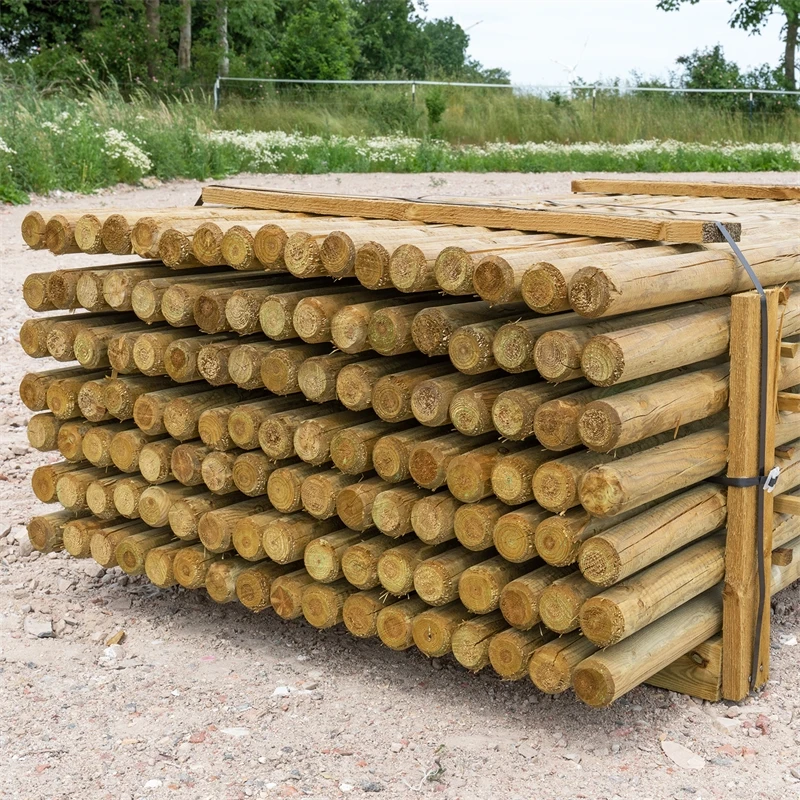 119x VOSS.farming Holzpfähle Rund, Zaunpfahl Holz, Kesseldruckimprägniert Klasse 4, 200cm X 60mm 6 119x VOSS.farming Holzpfähle Rund, Zaunpfahl Holz, Kesseldruckimprägniert Klasse 4, 200cm X 60mm – Bild 4