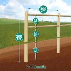 VOSS.farming Pferdezaun Holzpfosten - Arizona Anfangs- Endpfosten 200cm X 140mm -Optimal Ranchzaun Geschäft 69650 65 voss farming arizonazaun abmessungen 2