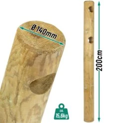 VOSS.farming Pferdezaun Holzpfosten - Arizona Streckenpfahl 200cm X 140mm -Optimal Ranchzaun Geschäft 69650 voss farming extem stabiler holzpfahl pferdezaun