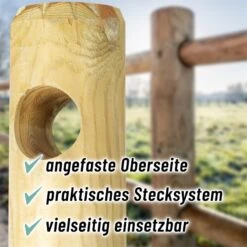 VOSS.farming Pferdezaun Holzpfosten - Arizona Streckenpfahl 200cm X 140mm -Optimal Ranchzaun Geschäft 69650 voss farming robuster streckenpfahl pferdezaun