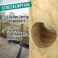 VOSS.farming Pferdezaun Holzpfosten - Arizona Streckenpfahl 200cm X 140mm -Optimal Ranchzaun Geschäft 69650 voss farming streckenpfahl fuer arizonazaun