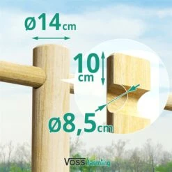 VOSS.farming Pferdezaun Holzpfosten - Arizona Streckenpfahl 200cm X 140mm -Optimal Ranchzaun Geschäft 69650 voss farming streckzaunpfahl abmessungen