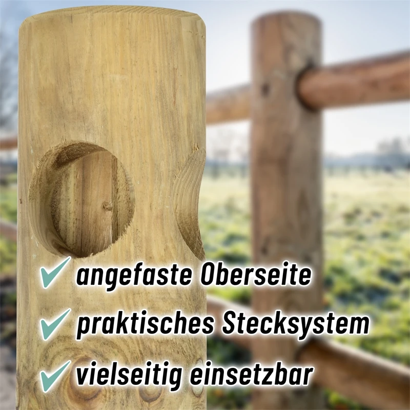 VOSS.farming Pferdezaun Holzpfosten - Arizona Eckpfahl 200cm X 140mm 13 VOSS.farming Pferdezaun Holzpfosten - Arizona Eckpfahl 200cm X 140mm – Bild 11