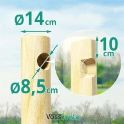 VOSS.farming Pferdezaun Holzpfosten - Arizona Anfangs- Endpfosten 200cm X 140mm -Optimal Ranchzaun Geschäft 69655 voss farming festzaunpfahl bemassung