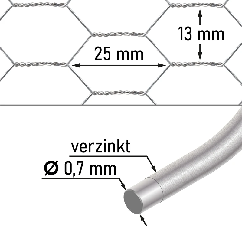 VOSS.farming Gartenzaun-SET: Sechseckgeflecht 10mx75cm + 8x Metall Zaunpfosten 5 VOSS.farming Gartenzaun-SET: Sechseckgeflecht 10mx75cm + 8x Metall Zaunpfosten – Bild 3