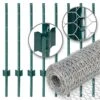 VOSS.farming Gartenzaun-SET: Sechseckgeflecht 10mx50cm + 8x Metall Zaunpfosten -Optimal Ranchzaun Geschäft 701001 voss farming gartenzaun set u profil sechseckgeflecht