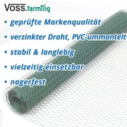 10m VOSS.farming Sechseckgeflecht, Hasendraht, Höhe 100cm - 13x0,9mm, Grün 17 10m VOSS.farming Sechseckgeflecht, Hasendraht, Höhe 100cm - 13x0,9mm, Grün -Optimal Ranchzaun Geschäft 70600 70625 70650 voss farming sechseckgeflecht verzinkt pvc ummantelt qualitaet
