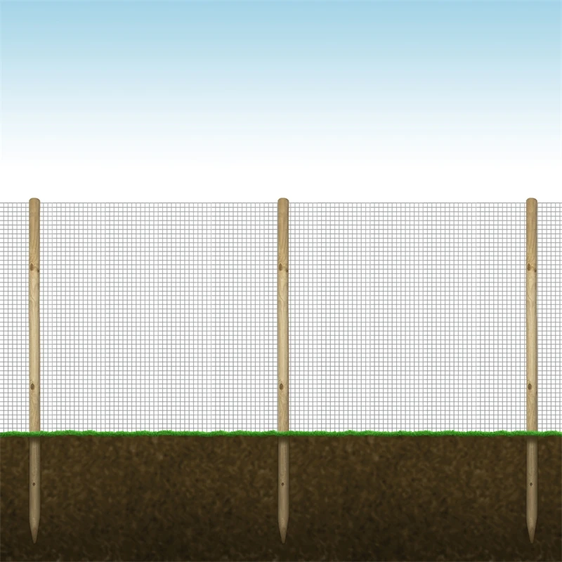 VOSS.farming Zaunset, Gartenzaun-SET: Volierendraht 10mx100cm + 8x Holzpfähle 4 VOSS.farming Zaunset, Gartenzaun-SET: Volierendraht 10mx100cm + 8x Holzpfähle – Bild 2