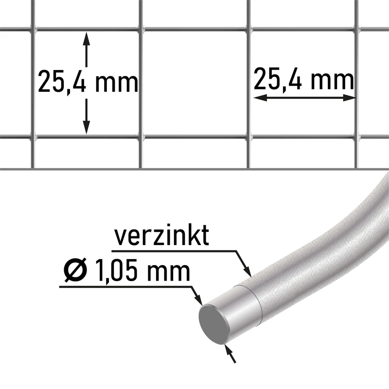 VOSS.farming Gartenzaun-SET: Volierendraht 10mx100cm + 8x Metall Zaunpfosten 5 VOSS.farming Gartenzaun-SET: Volierendraht 10mx100cm + 8x Metall Zaunpfosten – Bild 3