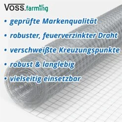 10m VOSS.farming Volierendraht, Drahtgitter, Höhe 100cm - 25,4x25,4x1,05mm, Verzinkt 18 10m VOSS.farming Volierendraht, Drahtgitter, Höhe 100cm - 25,4x25,4x1,05mm, Verzinkt -Optimal Ranchzaun Geschäft 72200 voss farming volierendraht verzinkt qualitaet