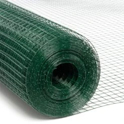 10m VOSS.farming Volierendraht, Drahtgitter, Höhe 100cm - 12,7x12,7x0,9mm, Grün -Optimal Ranchzaun Geschäft 72600 volierendraht hasendraht gruen pvc beschichtet 1