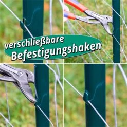 8x VOSS.farming U-Profil Metall-Pfähle 137cm, Zaunpfosten Für Drahtgeflechte Bis 106cm -Optimal Ranchzaun Geschäft 79902 06 metallpfaehle uform befestigungshaken 1