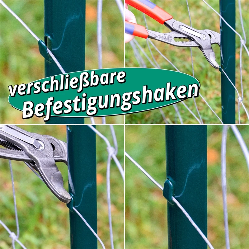 8x VOSS.farming U-Profil Metall-Pfähle 87cm, Zaunpfosten Für Drahtgeflechte Bis 60cm 10 8x VOSS.farming U-Profil Metall-Pfähle 87cm, Zaunpfosten Für Drahtgeflechte Bis 60cm – Bild 8