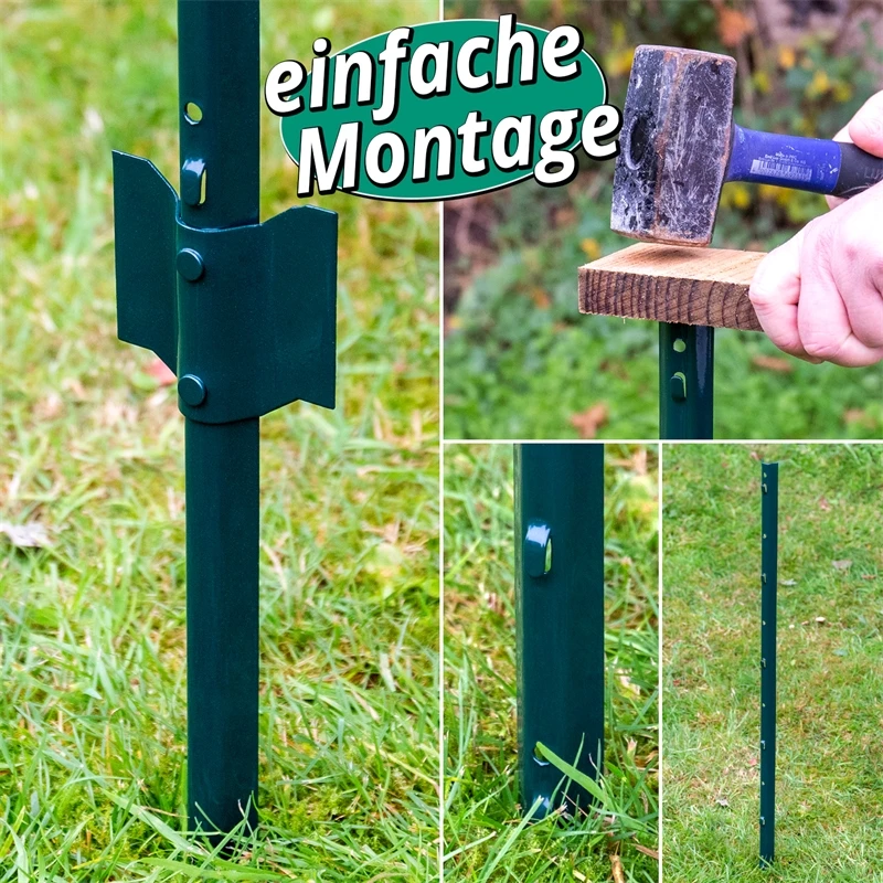 8x VOSS.farming U-Profil Metall-Pfähle 87cm, Zaunpfosten Für Drahtgeflechte Bis 60cm 7 8x VOSS.farming U-Profil Metall-Pfähle 87cm, Zaunpfosten Für Drahtgeflechte Bis 60cm – Bild 5