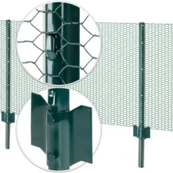 Optimal Ranchzaun Geschäft 43 8x VOSS.farming U-Profil Metall-Pfähle 87cm, Zaunpfosten Für Drahtgeflechte Bis 60cm