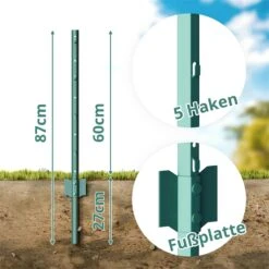 VOSS.farming Gartenzaun-SET: Sechseckgeflecht 10mx50cm + 8x Metall Zaunpfosten 21 VOSS.farming Gartenzaun-SET: Sechseckgeflecht 10mx50cm + 8x Metall Zaunpfosten -Optimal Ranchzaun Geschäft 79902 voss farming uprofilpfahl abmessungen 2
