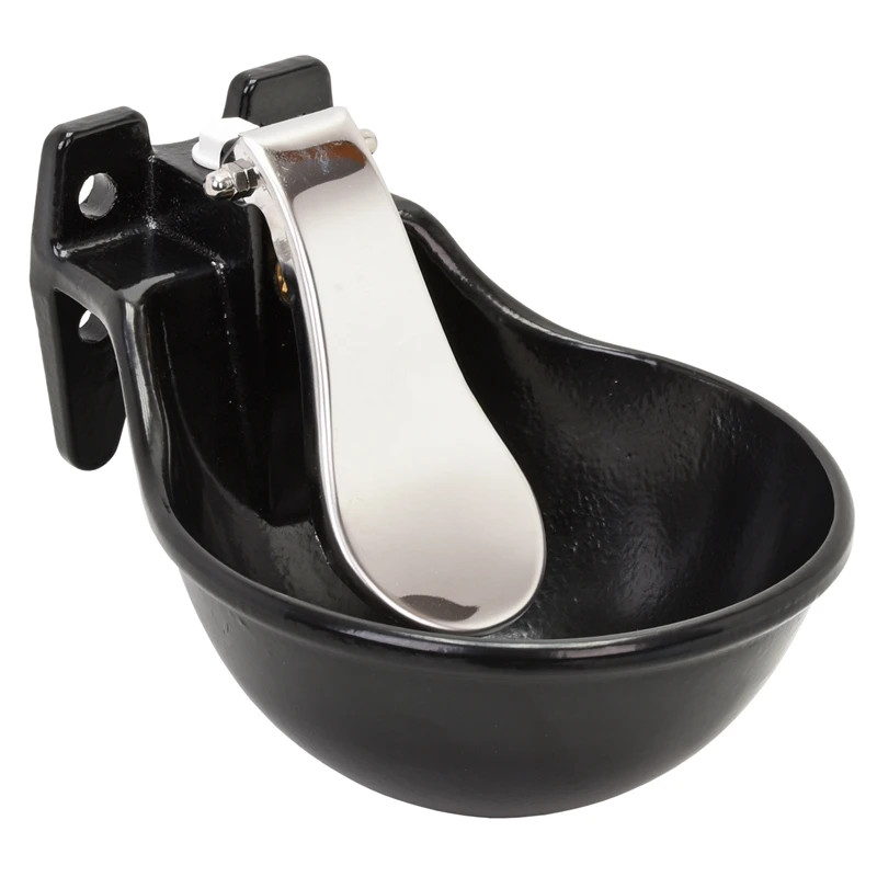 Tränkebecken Aus Guss Mit Edelstahlzunge, Selbsttränke Für Rinder Und Pferde, Schwarz 3 Tränkebecken Aus Guss Mit Edelstahlzunge, Selbsttränke Für Rinder Und Pferde, Schwarz