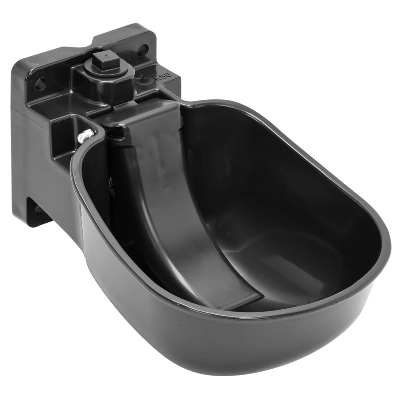 Kunststoff-Tränkebecken K50 Mit Druckzunge - Selbsttränke Für Pferde Und Rinder, Schwarz 3 Kunststoff-Tränkebecken K50 Mit Druckzunge - Selbsttränke Für Pferde Und Rinder, Schwarz