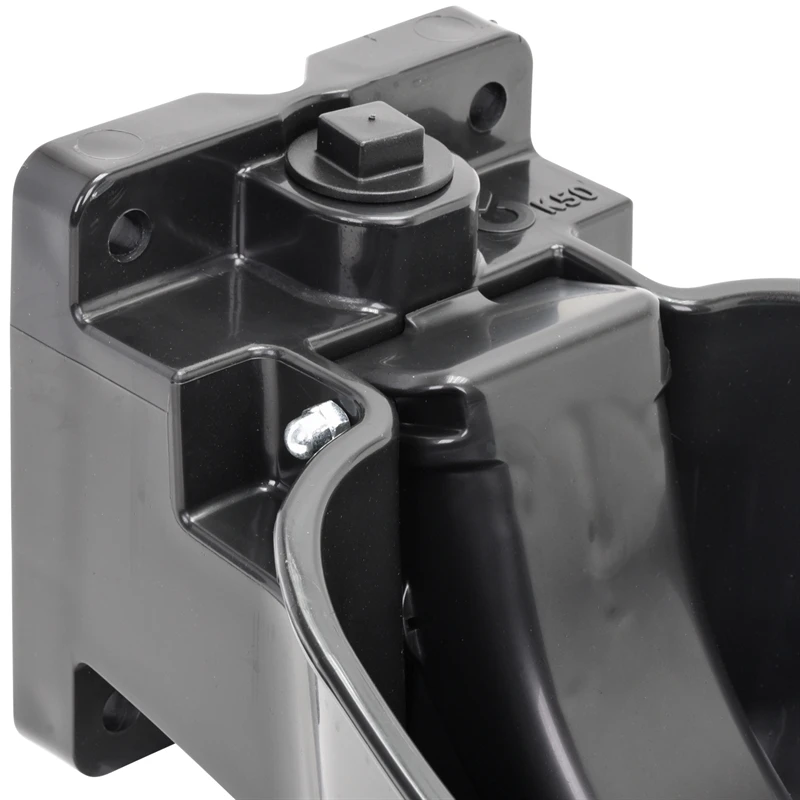 Kunststoff-Tränkebecken K50 Mit Druckzunge - Selbsttränke Für Pferde Und Rinder, Schwarz 4 Kunststoff-Tränkebecken K50 Mit Druckzunge - Selbsttränke Für Pferde Und Rinder, Schwarz – Bild 2