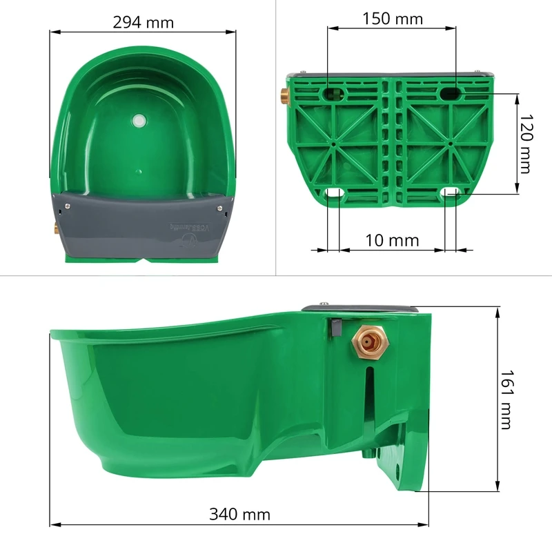 Schwimmer-Tränkebecken S30 Aus Kunsttoff, Selbsttränke Für Pferde Und Rinder 4 Schwimmer-Tränkebecken S30 Aus Kunsttoff, Selbsttränke Für Pferde Und Rinder – Bild 2