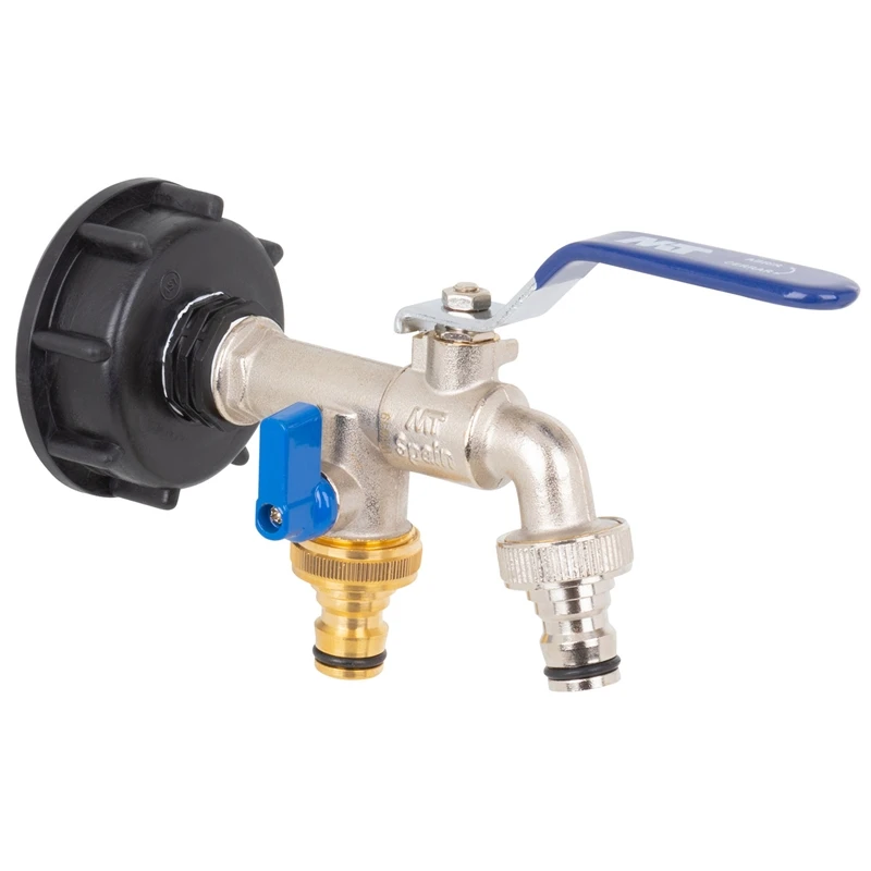 Anschlusshahn Für IBC-Container Mit 2 Schnellkupplungen, Separat Absperrbar 3 Anschlusshahn Für IBC-Container Mit 2 Schnellkupplungen, Separat Absperrbar