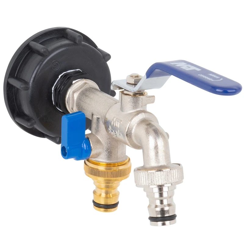 Anschlusshahn Für IBC-Container Mit 2 Schnellkupplungen, Separat Absperrbar 6 Anschlusshahn Für IBC-Container Mit 2 Schnellkupplungen, Separat Absperrbar – Bild 4