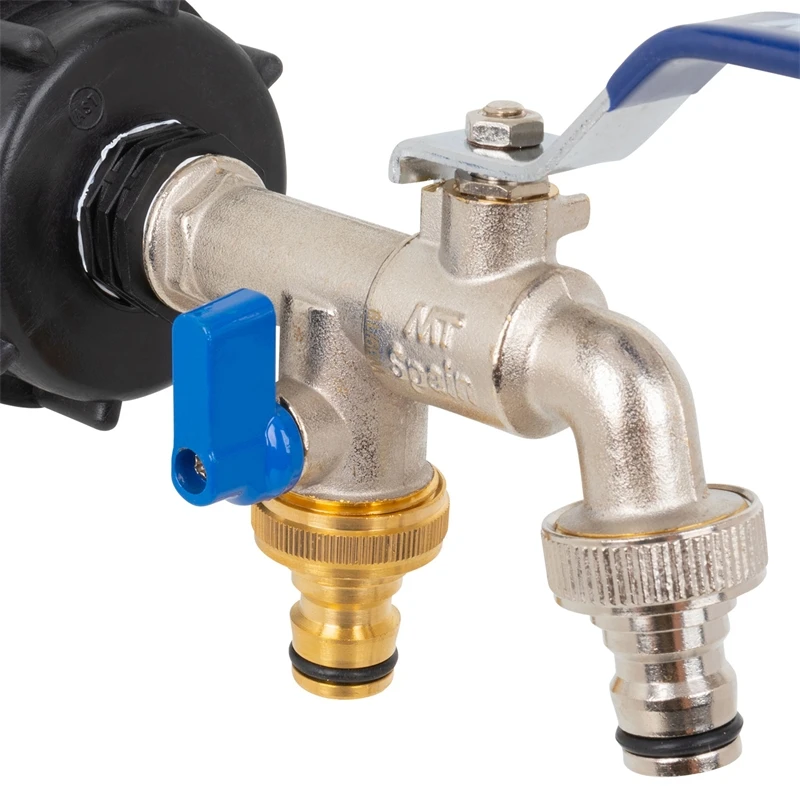 Anschlusshahn Für IBC-Container Mit 2 Schnellkupplungen, Separat Absperrbar 7 Anschlusshahn Für IBC-Container Mit 2 Schnellkupplungen, Separat Absperrbar – Bild 5