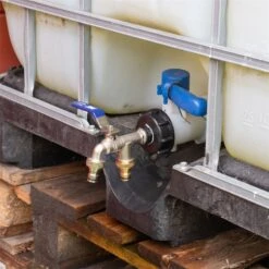 Anschlusshahn Für IBC-Container Mit 2 Schnellkupplungen, Separat Absperrbar 19 Anschlusshahn Für IBC-Container Mit 2 Schnellkupplungen, Separat Absperrbar -Optimal Ranchzaun Geschäft 81516 wasserhahn ibc anschluss