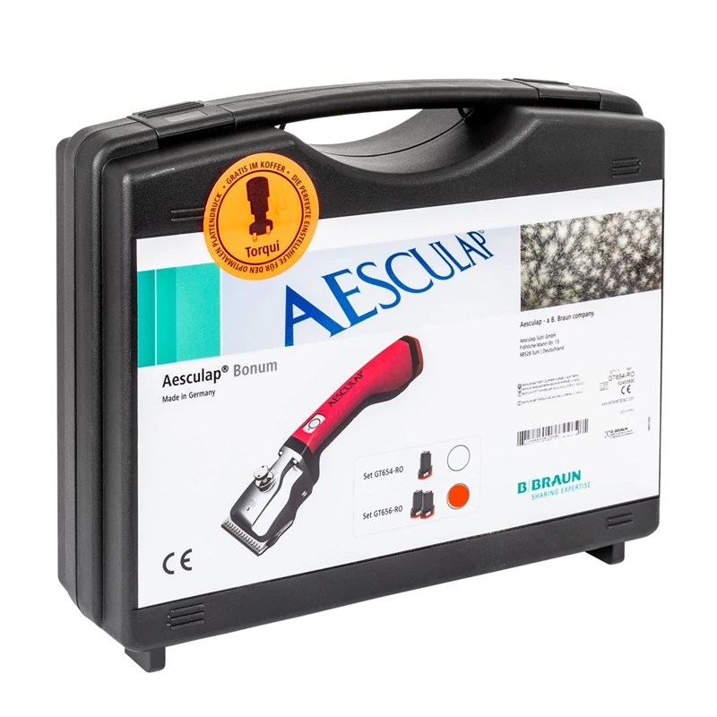 AESCULAP Pferdeschermaschine "Bonum", Rosa + 2x Akku + GRATIS Justierhilfe 4 AESCULAP Pferdeschermaschine "Bonum", Rosa + 2x Akku + GRATIS Justierhilfe – Bild 2