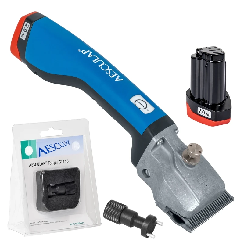 AESCULAP Pferdeschermaschine "Bonum", Blau + 2x Akku + GRATIS Justierhilfe 3 AESCULAP Pferdeschermaschine "Bonum", Blau + 2x Akku + GRATIS Justierhilfe