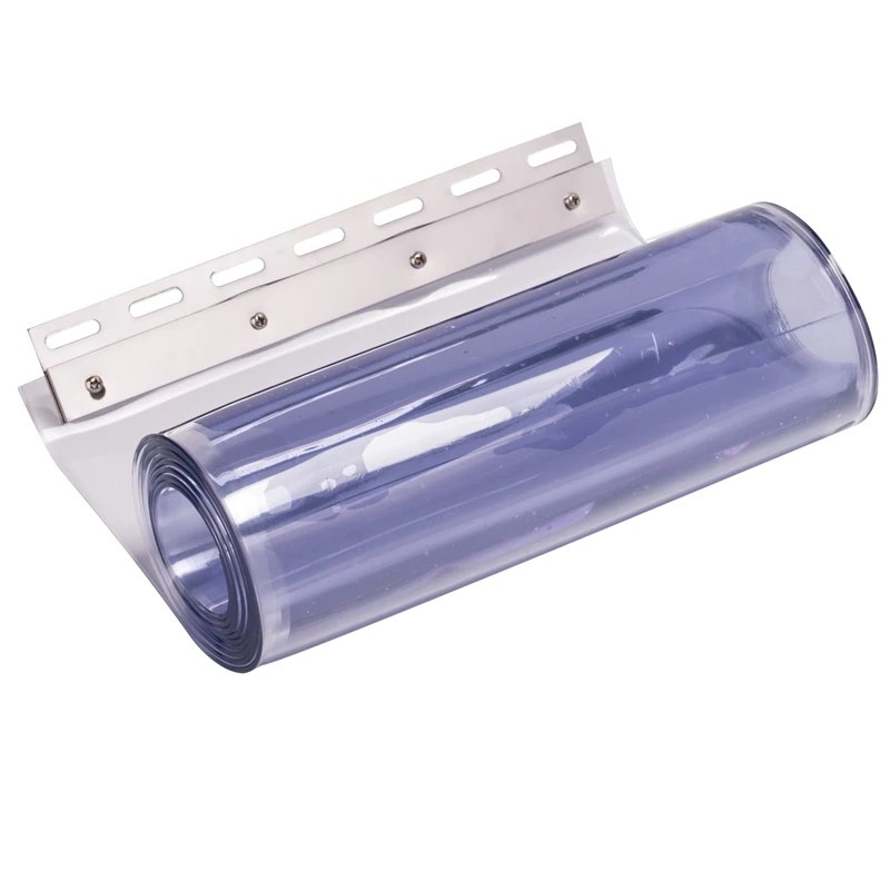 225cm Streifenvorhang, 30cm X 3mm, Transparent, Fertig Montiert Auf Edelstahlprofil 5 225cm Streifenvorhang, 30cm X 3mm, Transparent, Fertig Montiert Auf Edelstahlprofil – Bild 3