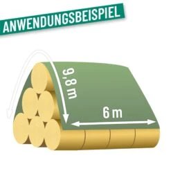 VOSS.farming Heuvlies 9,8 X 6m, Strohvlies, Strohballenschutz, Rundballen-Vlies 140g/m² -Optimal Ranchzaun Geschäft 86660 voss farming heuvlies rundballenflies anwendungsbeispiel