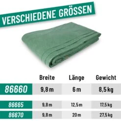 VOSS.farming Heuvlies 9,8 X 6m, Strohvlies, Strohballenschutz, Rundballen-Vlies 140g/m² -Optimal Ranchzaun Geschäft 86660 voss farming heuvlies rundballenflies verschiedene groessen