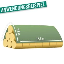 VOSS.farming Heuvlies 9,8 X 12,5m, Strohvlies, Strohballenschutz, Rundballen-Vlies 140g/m² -Optimal Ranchzaun Geschäft 86665 voss farming heuvlies rundballenflies anwendungsbeispiel