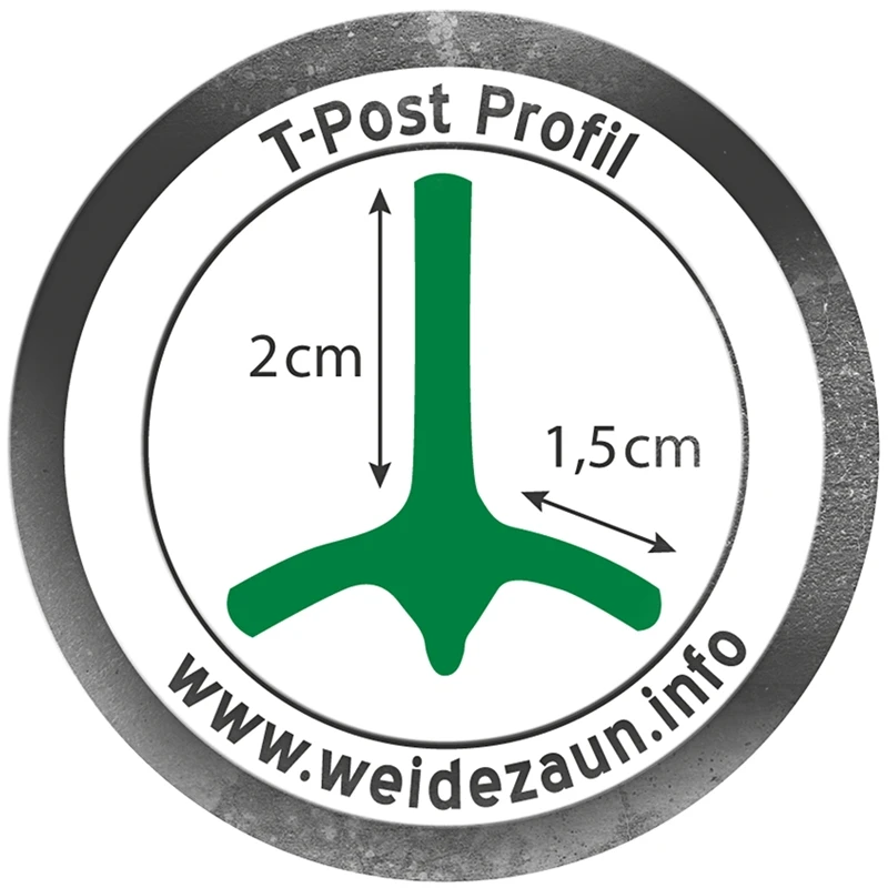 VOSS.farming Pferdezaun T-Pfosten-Set Für 400m, 3x Reihen Band, 182cm Mit 35W Solar-Weidezaungerät 8 VOSS.farming Pferdezaun T-Pfosten-Set Für 400m, 3x Reihen Band, 182cm Mit 35W Solar-Weidezaungerät – Bild 6
